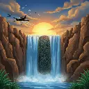 gemini-2.5-flash-image_put_a_stunning_secret_door_behind_the_water_that_falls_with_beautiful_birds_in_t-0.webp