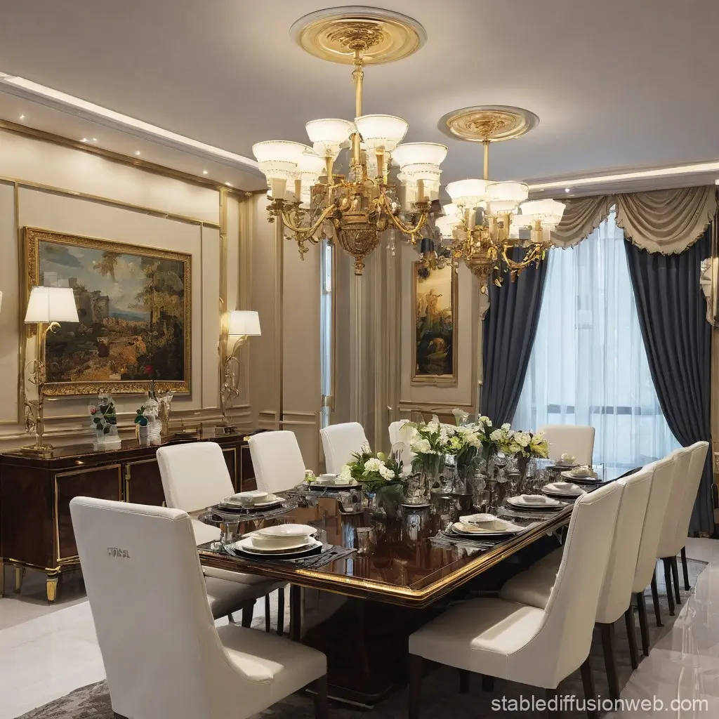 For paper painting - Dining room with AI, before something new